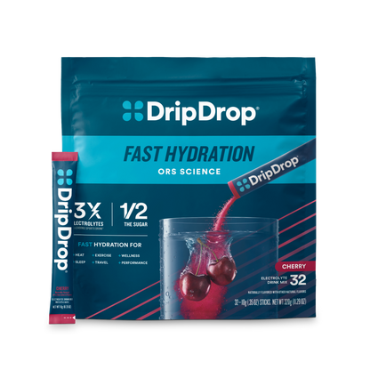 DripDrop Single Serve Electrolytes Powder Drink Mix 32 Sticks